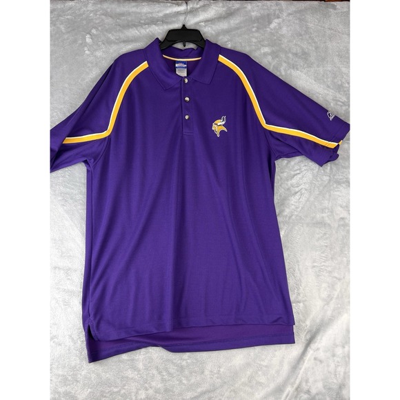 Mens Large Vintage‎ Reebok Minnesota Vikings Polo Shirt Size XL/TG Embroidered - Picture 1 of 8